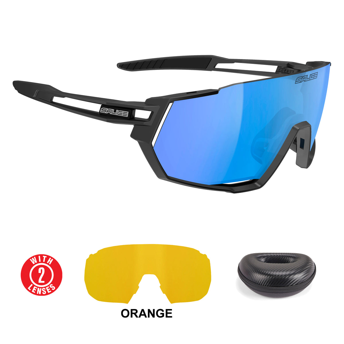 Salice 029 RW Mirror Black Sport Sunglass Italian Design Bike Ski Products Salice Sunglasses Helmets Salice UK