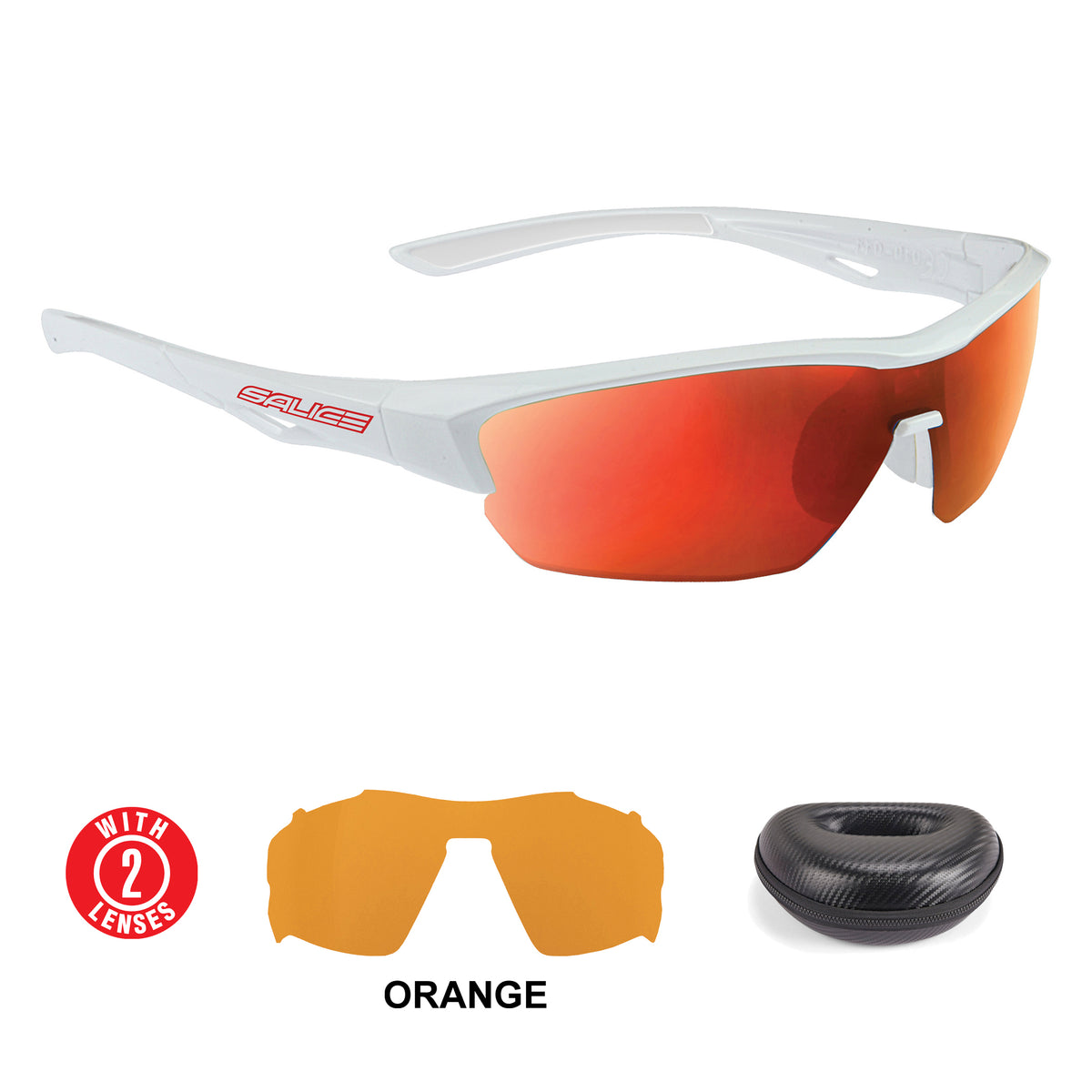 Salice 011 RW Mirror White Red Bike Sunglass Italian Design Bike Ski Products Salice Sunglasses Helmets Salice UK