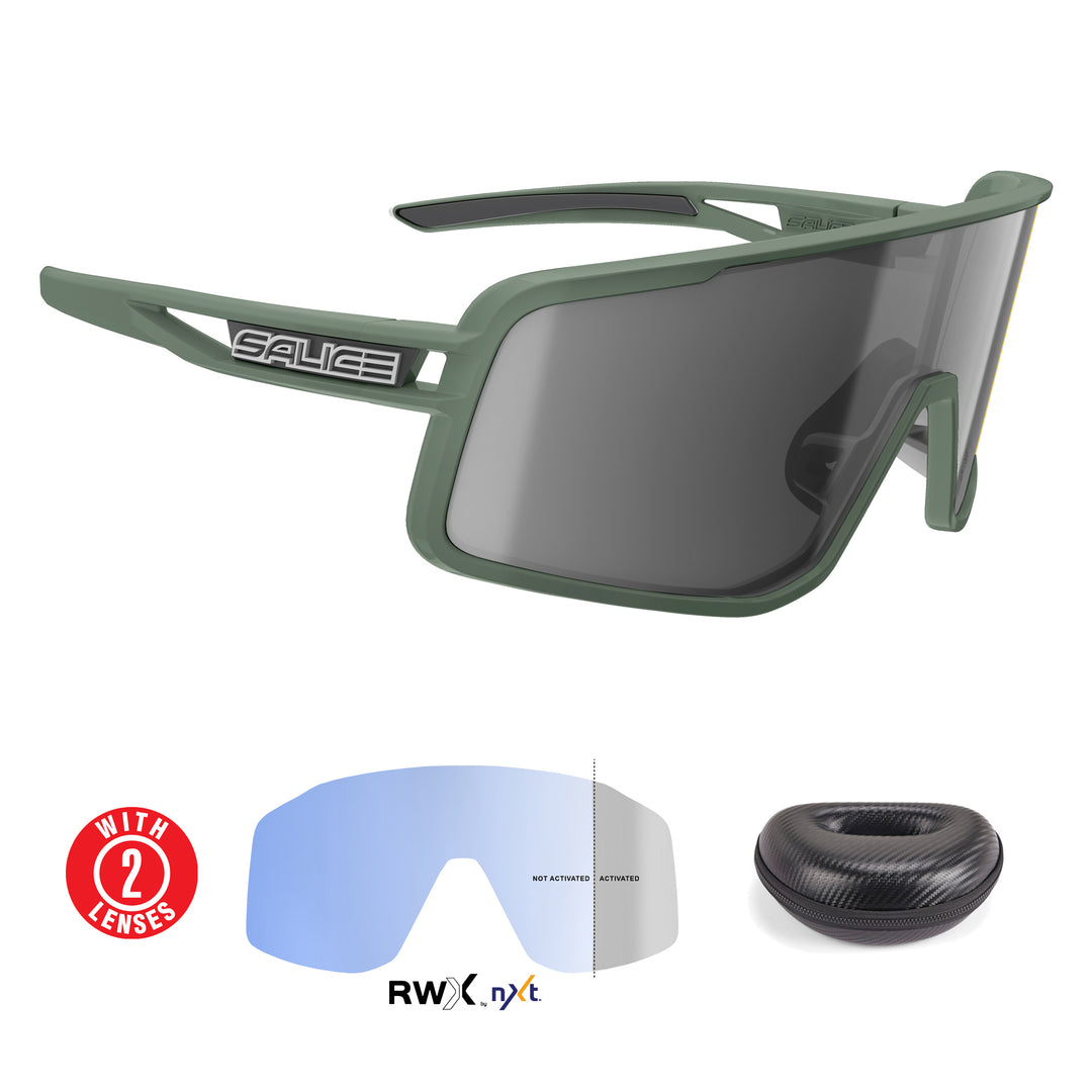 Salice 022 RWX Mirror Light Adaptive Green Bike Sunglass Italian Design Bike Ski Products Salice Sunglasses Helmets Salice UK