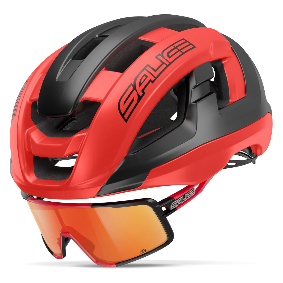 Salice GAVIA Helmet Black-Red Bike Helmet Italian Design Bike & Ski ...